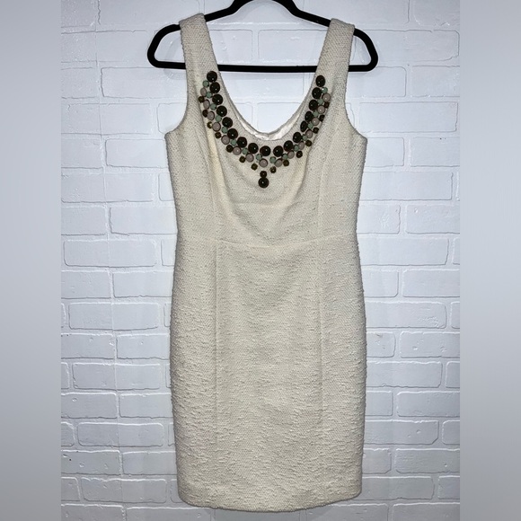 Milly of New York 🇺🇸 Made in USA Kaylee Beaded Sheath Dress - Picture 2 of 15